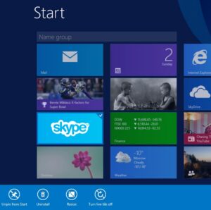 Рисунок 1. Удаление Skype для Windows 8