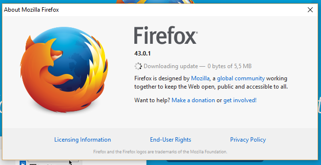 Рис.3. Версия Firefox