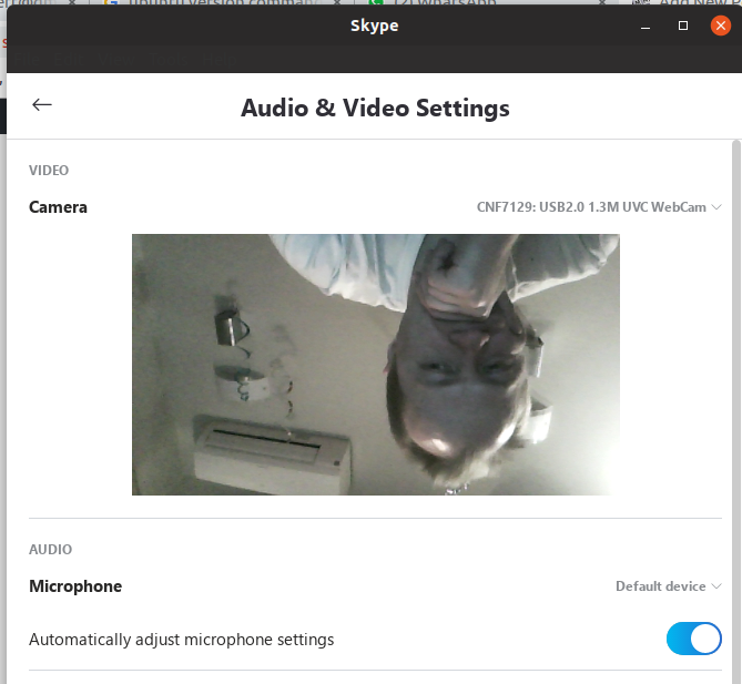 Skype upsidedown